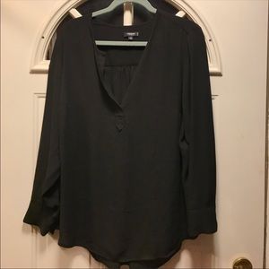 Black silk blouse